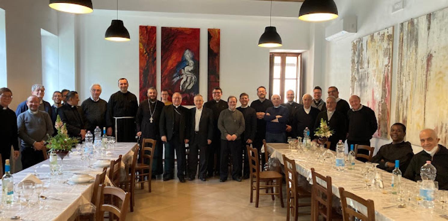 The Roman Catholic Archdiocese of Palermo sharing a meal with Bishop David.
