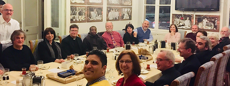 An ecumenical dinner with Bishop Robert.