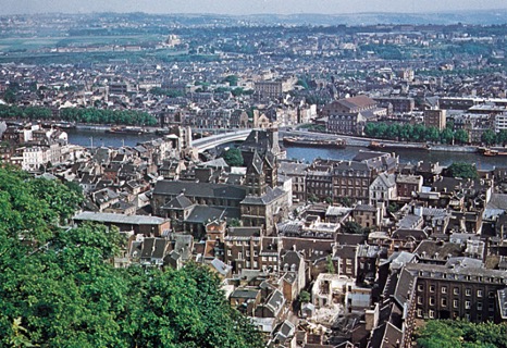 An aerial shot of Belgium. 