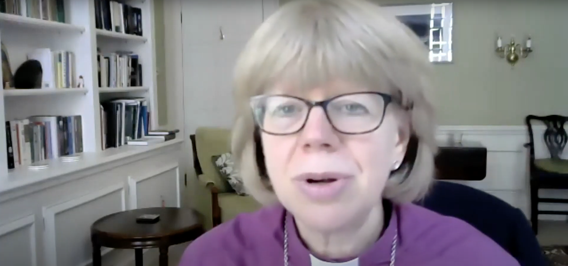 A photo of Bishop Sarah.