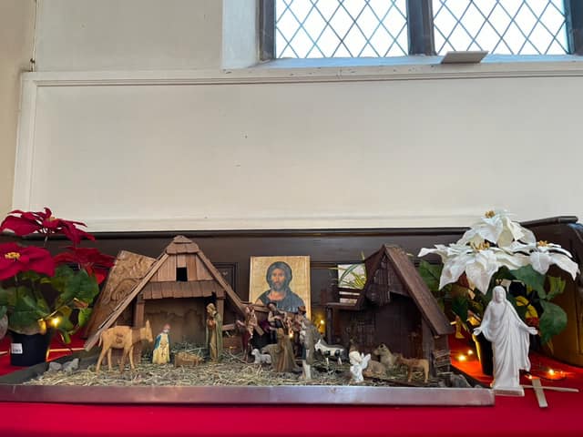 A nativity display.