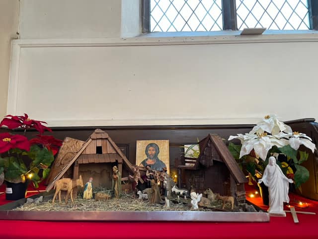 A nativity display.