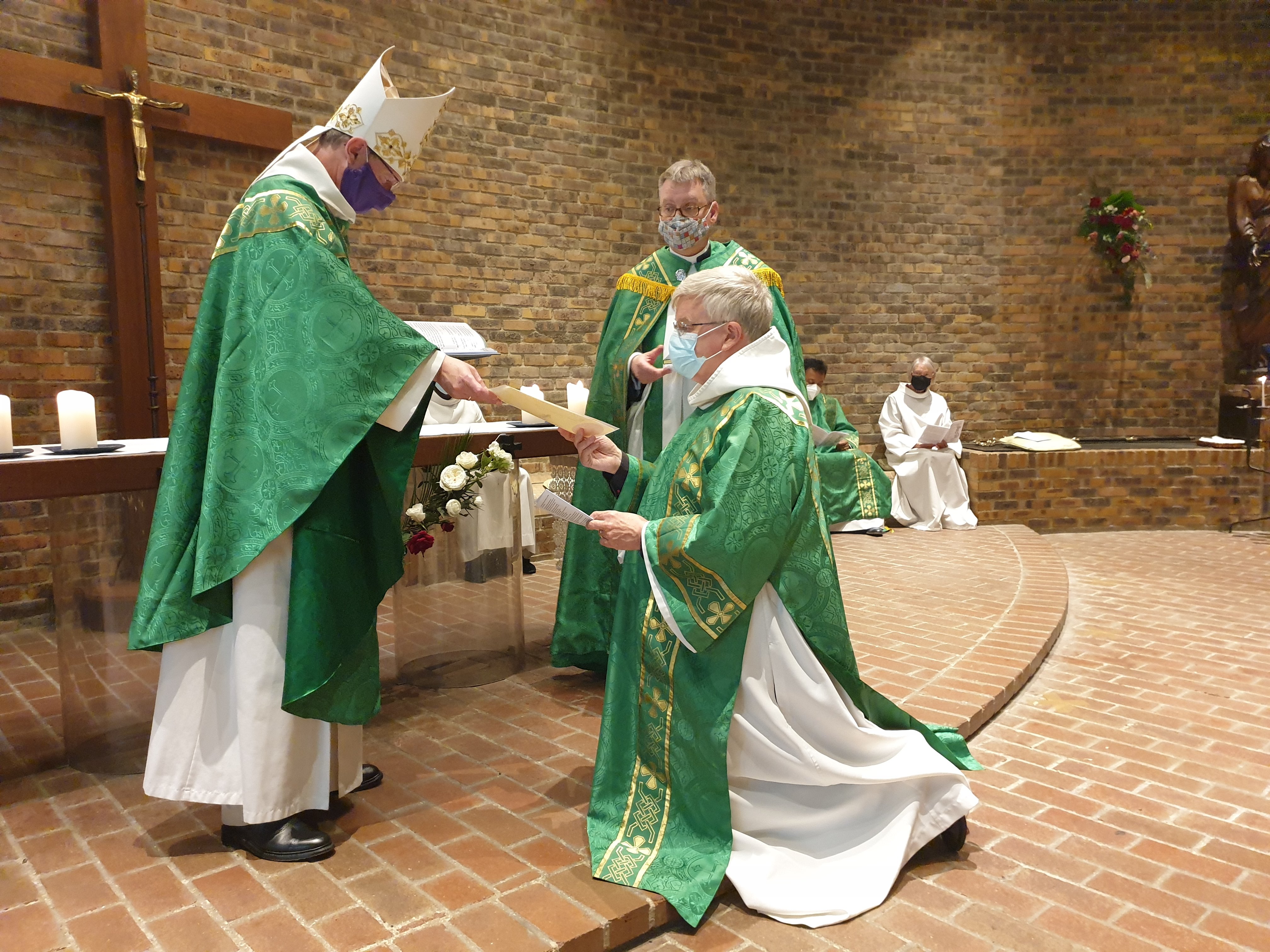 A clergy member being licensed. 