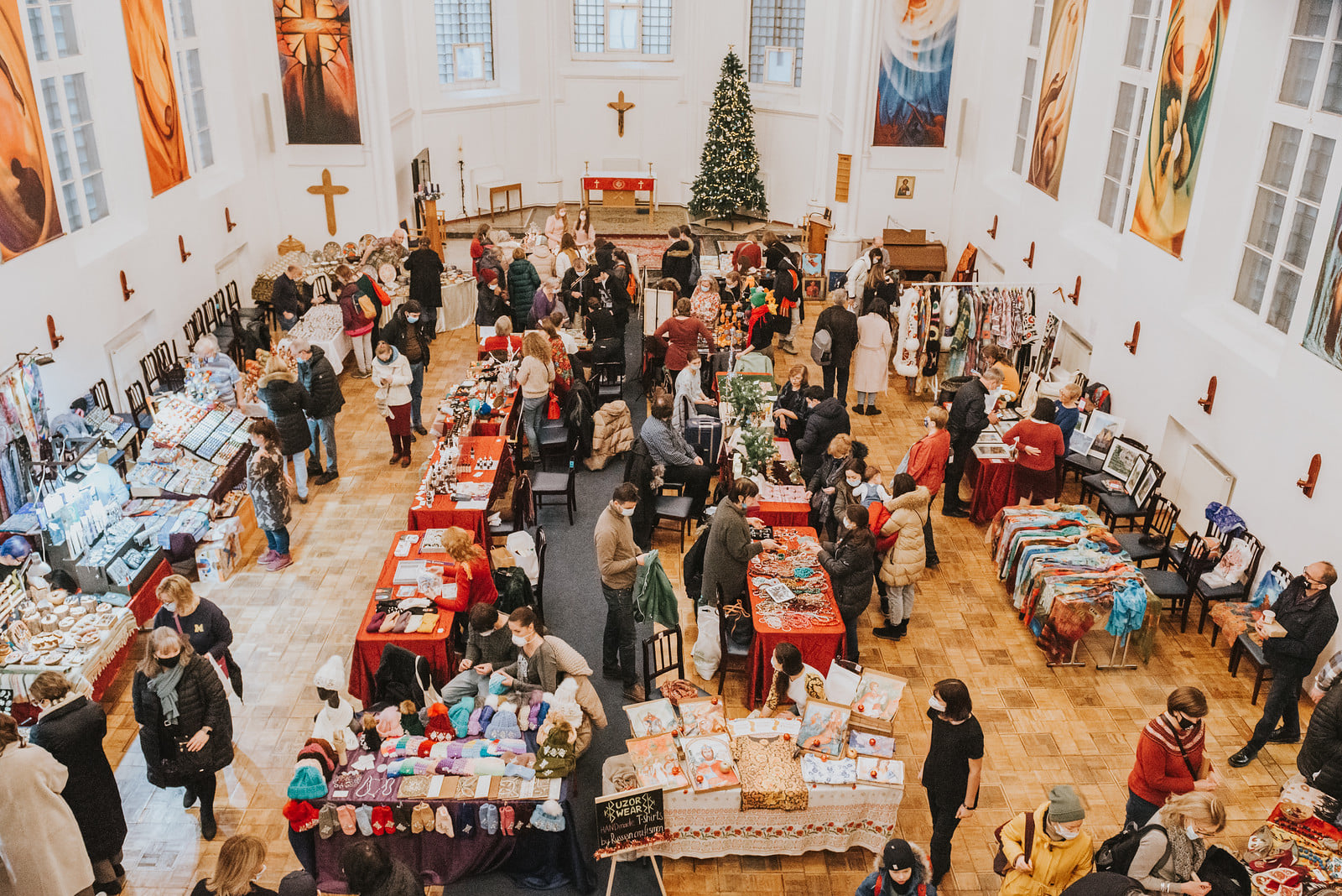 A Christmas fair in Moscow.