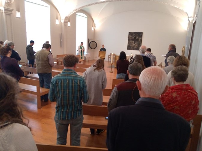 A Eucharist taking place.