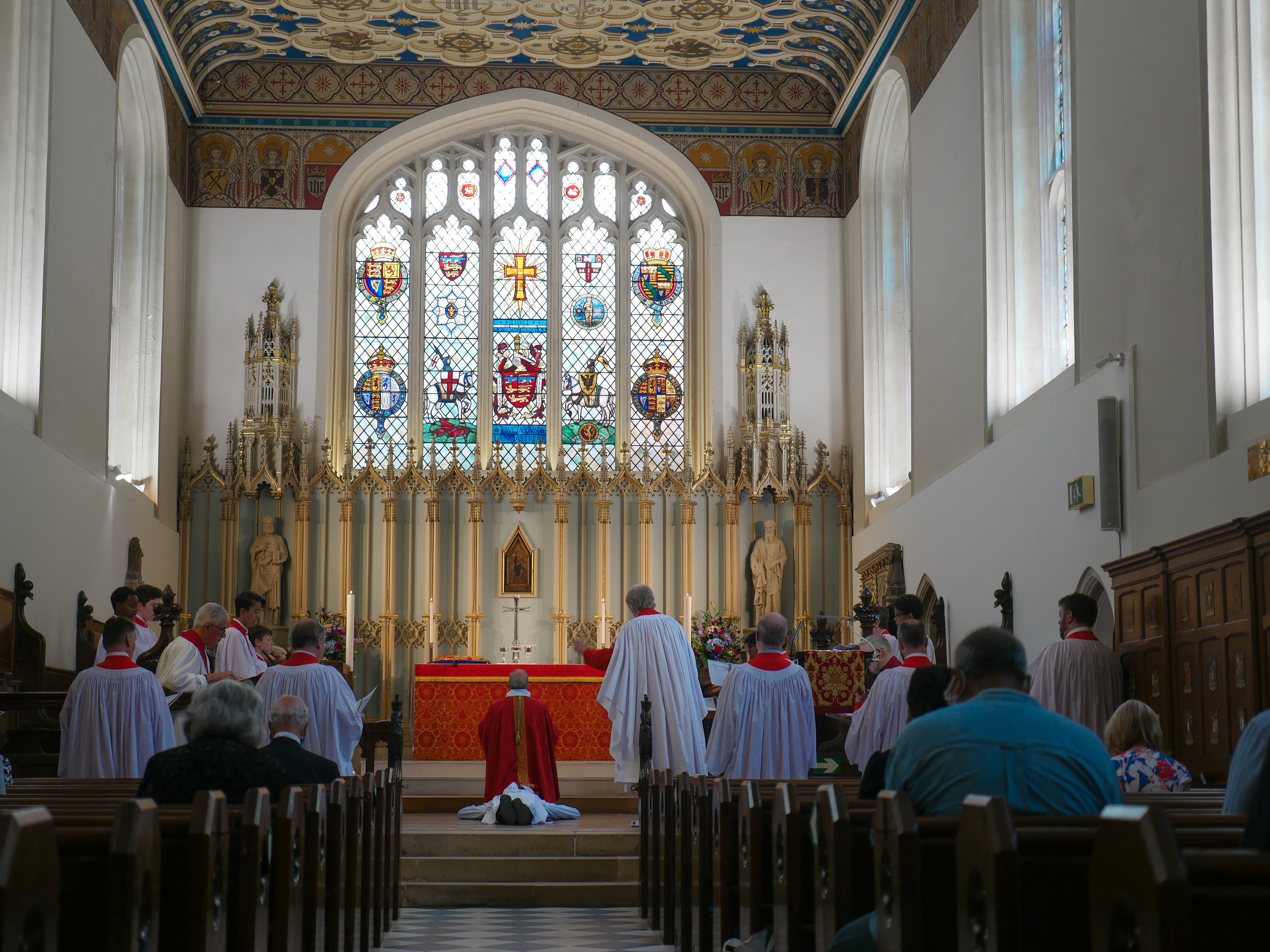 The busy interior of the Chapel of Savoy.