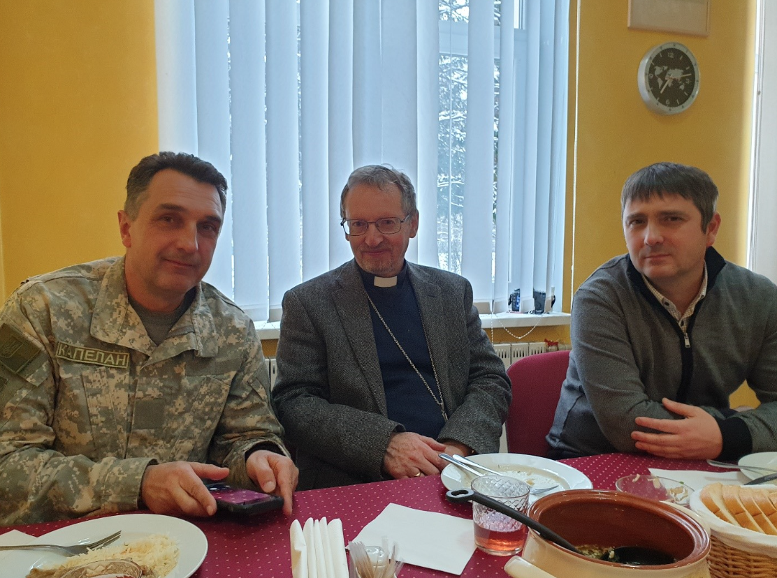 Bishop Robert and a Ukrainian Pastor.