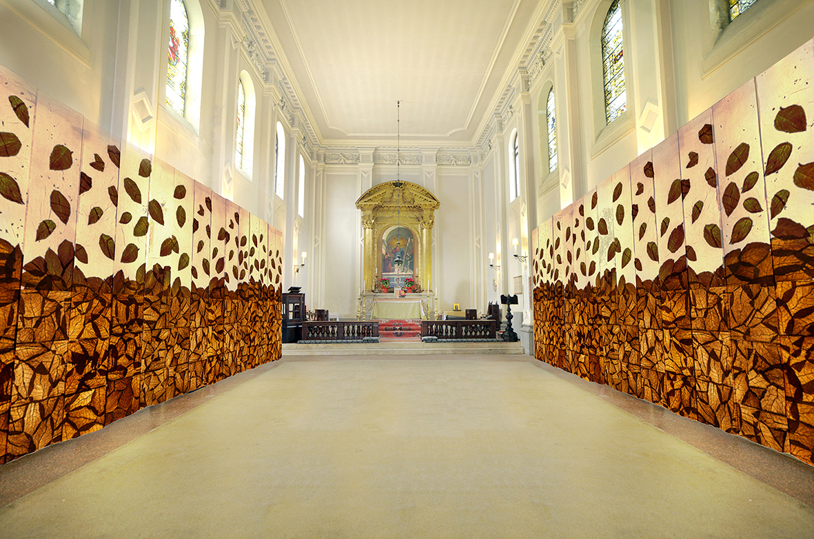 Tobacco leaf art in St Georges.