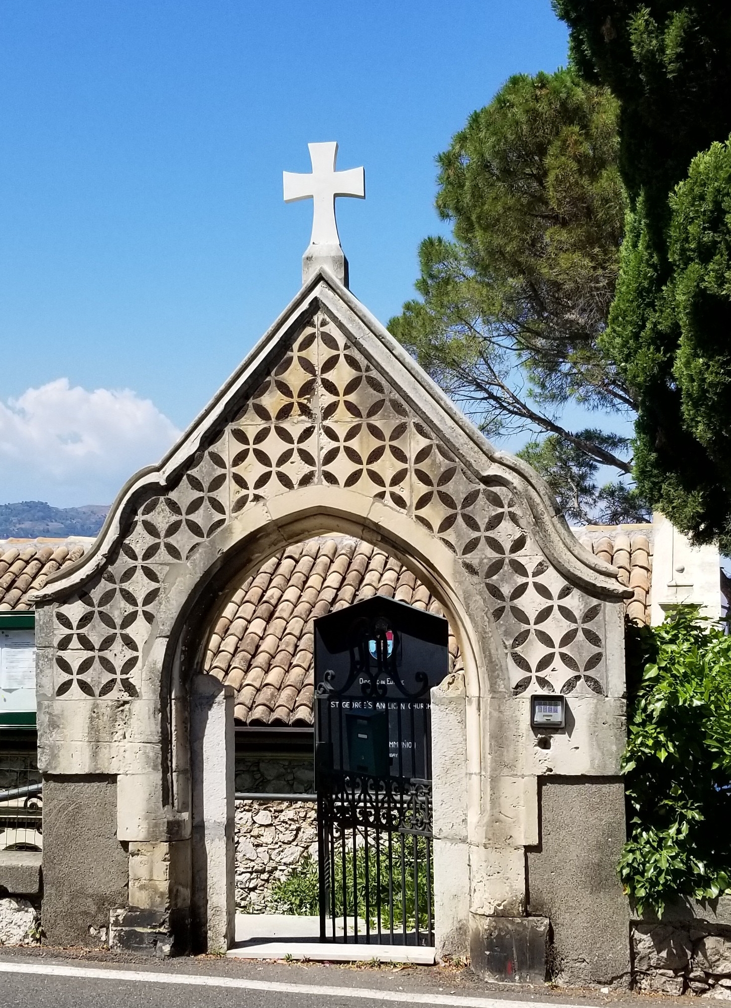 St Georges church entrance.