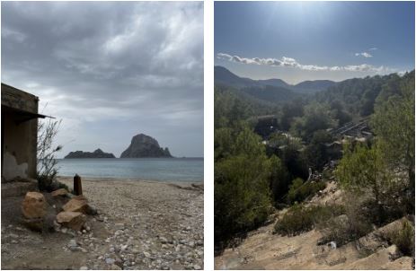 A stitched image of the beauty of Ibiza.