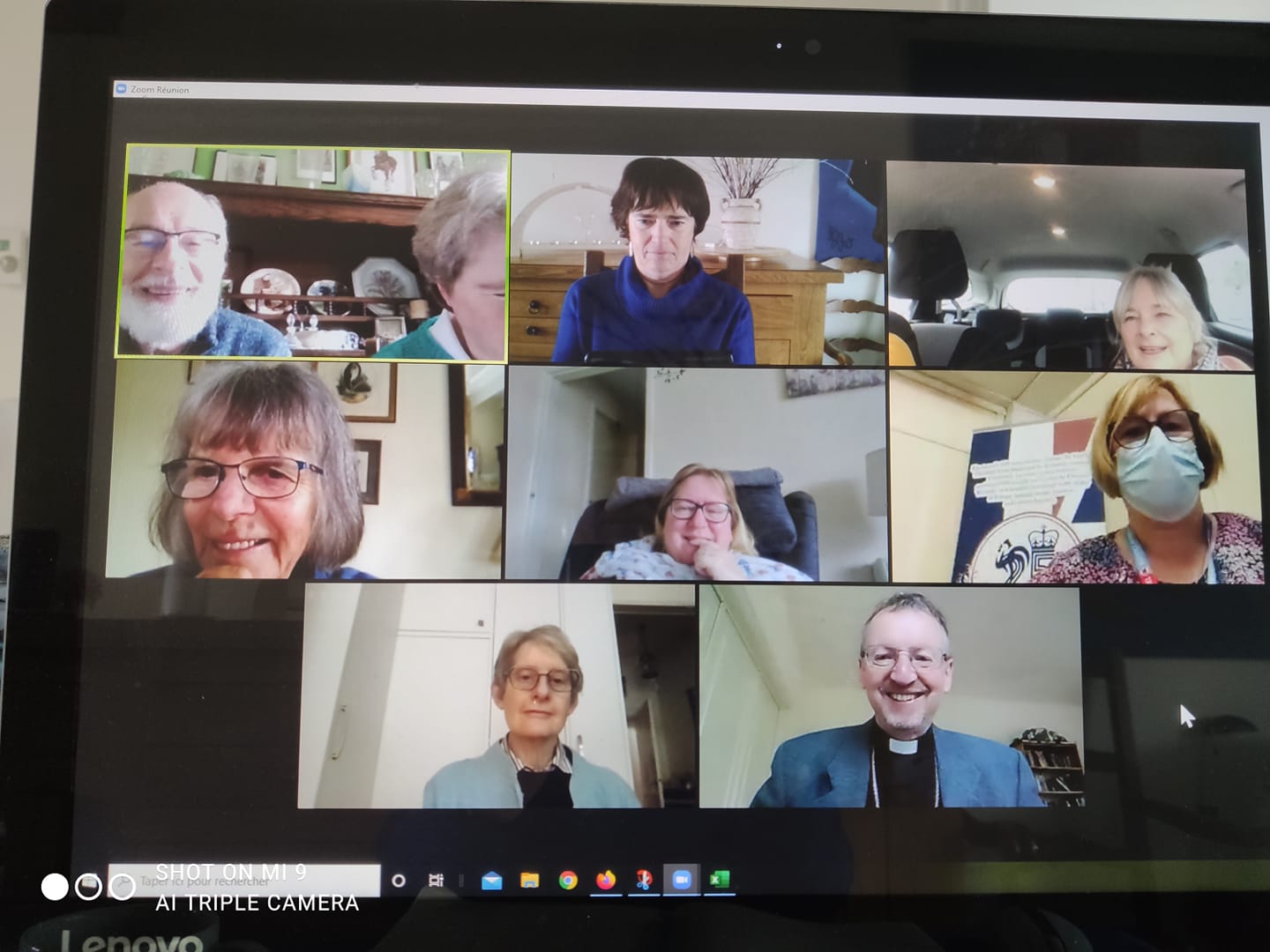 A screenshot of a video call.