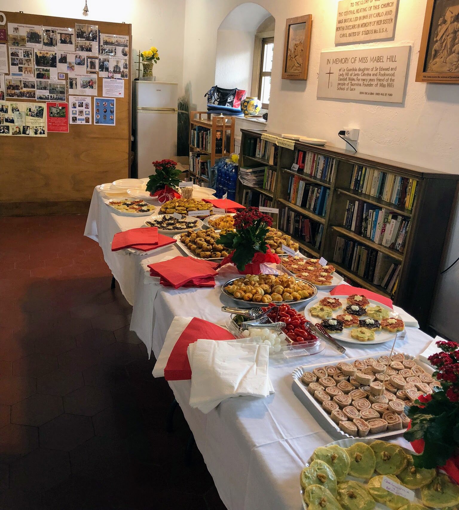 The buffet at the centenary celebrations.