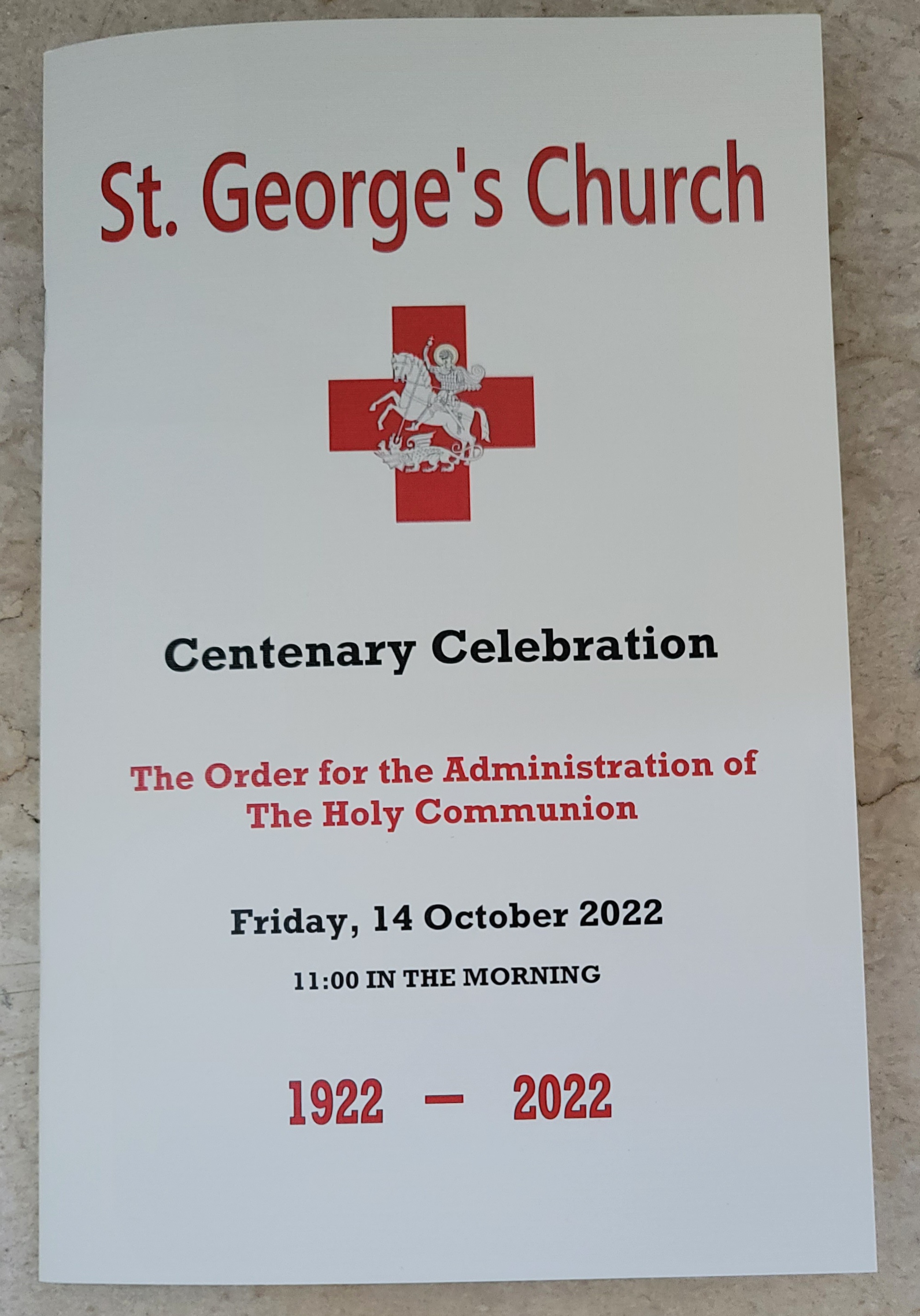 A poster for the centenary. 