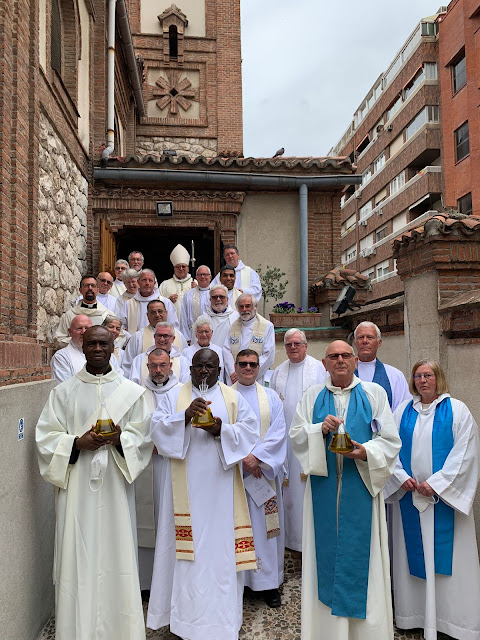 Clergy after the blessing of the oils.