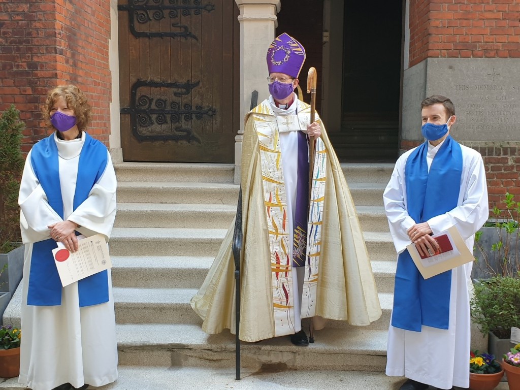 Bishop Robert Admitting Bess Brooks and Jacob Quick as Readers.