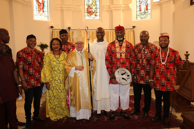 Bishop David, Father Solomon, and family.