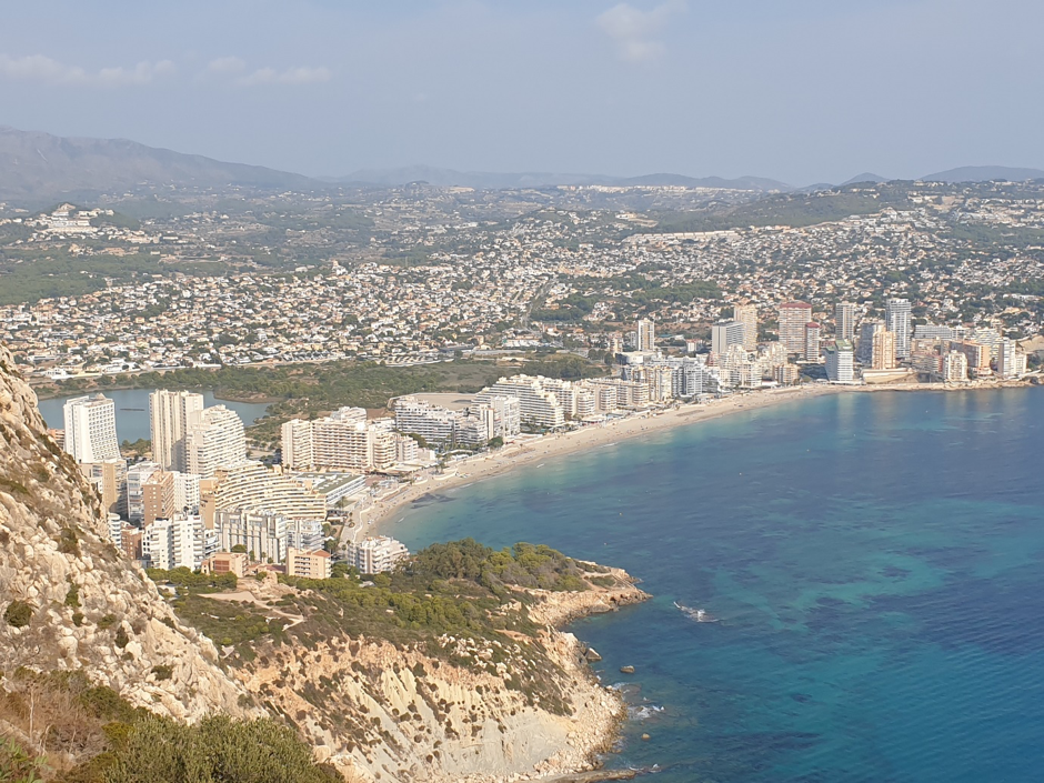 The view over the coastline.