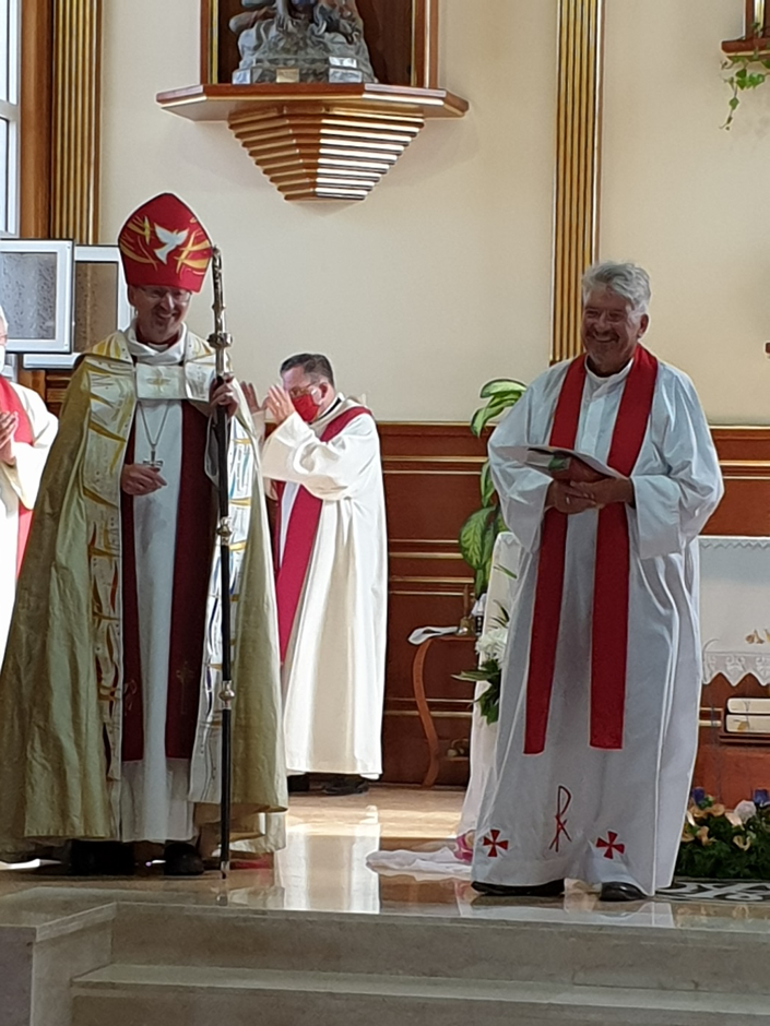 Bishop Robert at the licensing service.