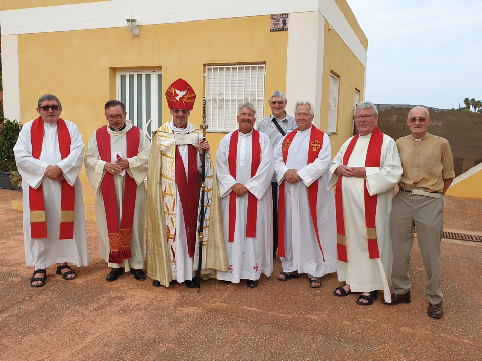 Bishop Robert and clergy after the Licensing service.