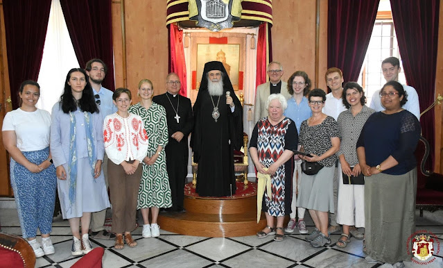 With the Greek Orthodox Patriarch of Jerusalem