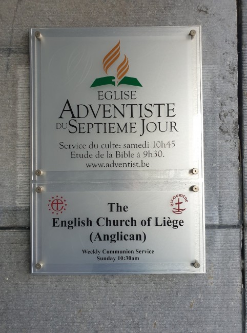 The Plaque of the English Church of Liège.