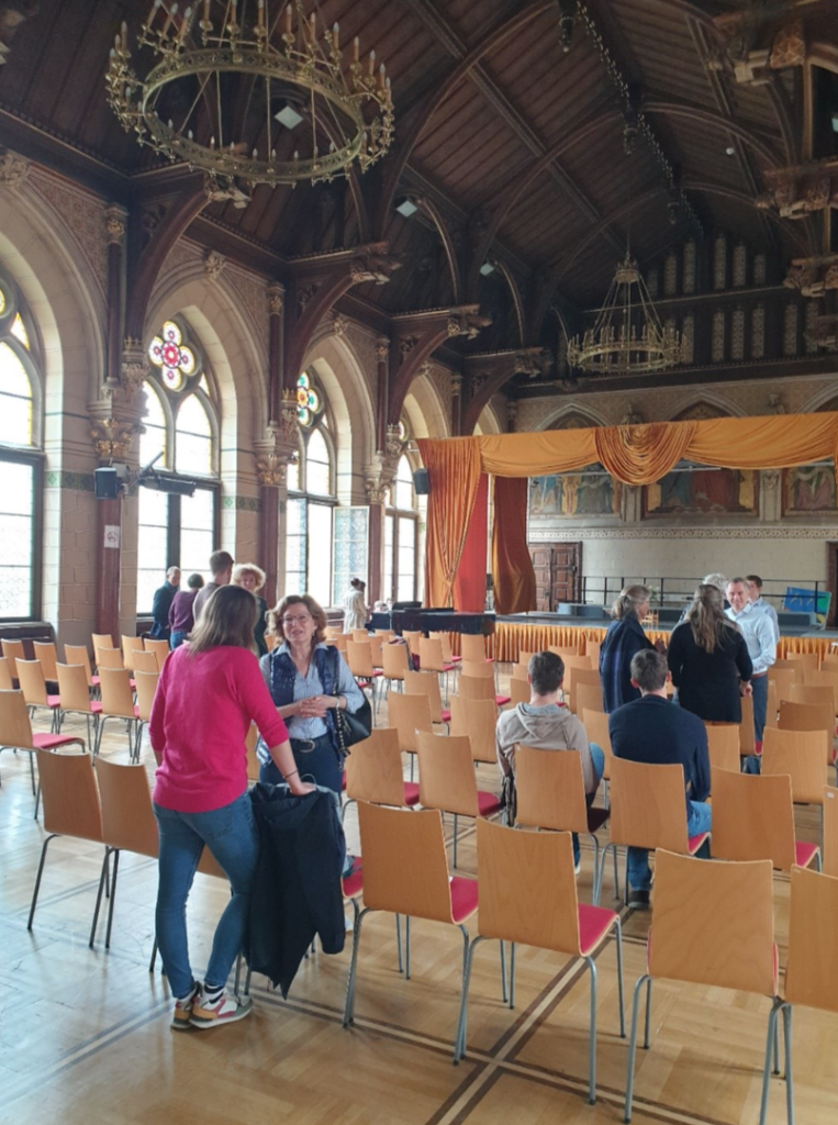 The interior of the School hall.
