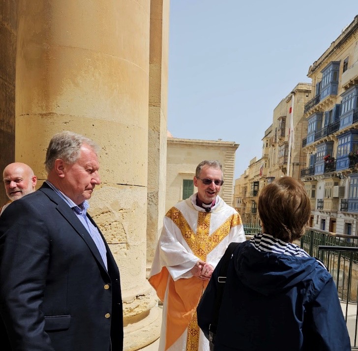 Bishop Robert outside St Paul's Cathedral