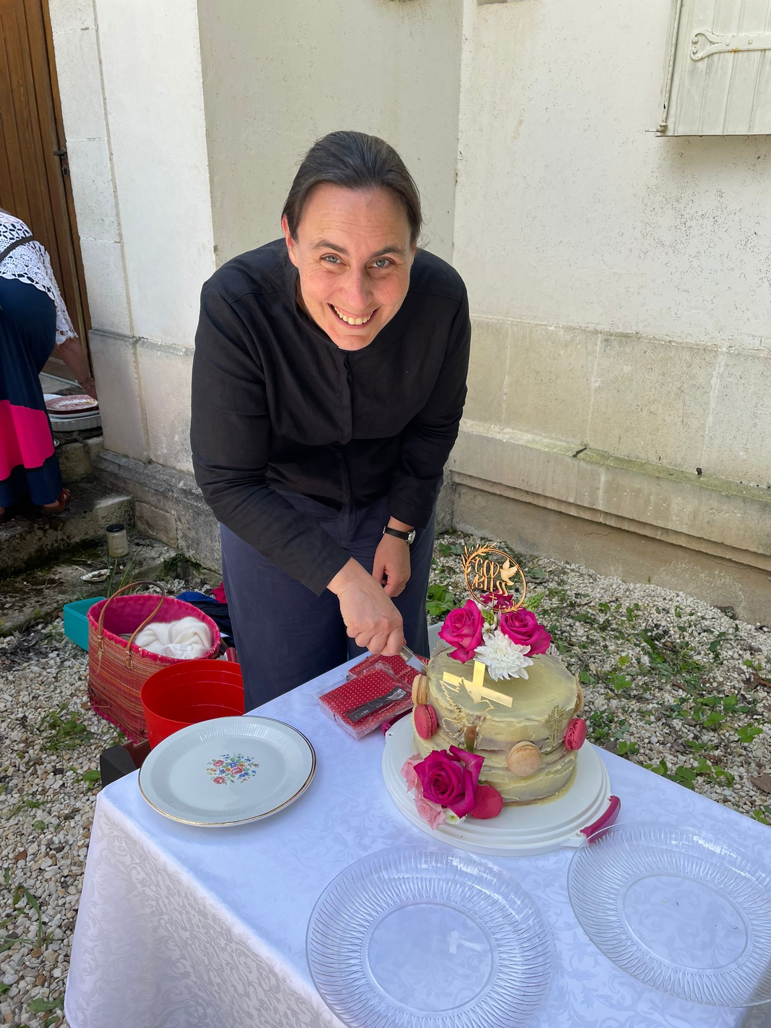 Florence lorrain cutting cake