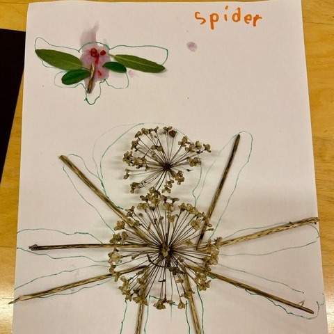 children's art with herbs