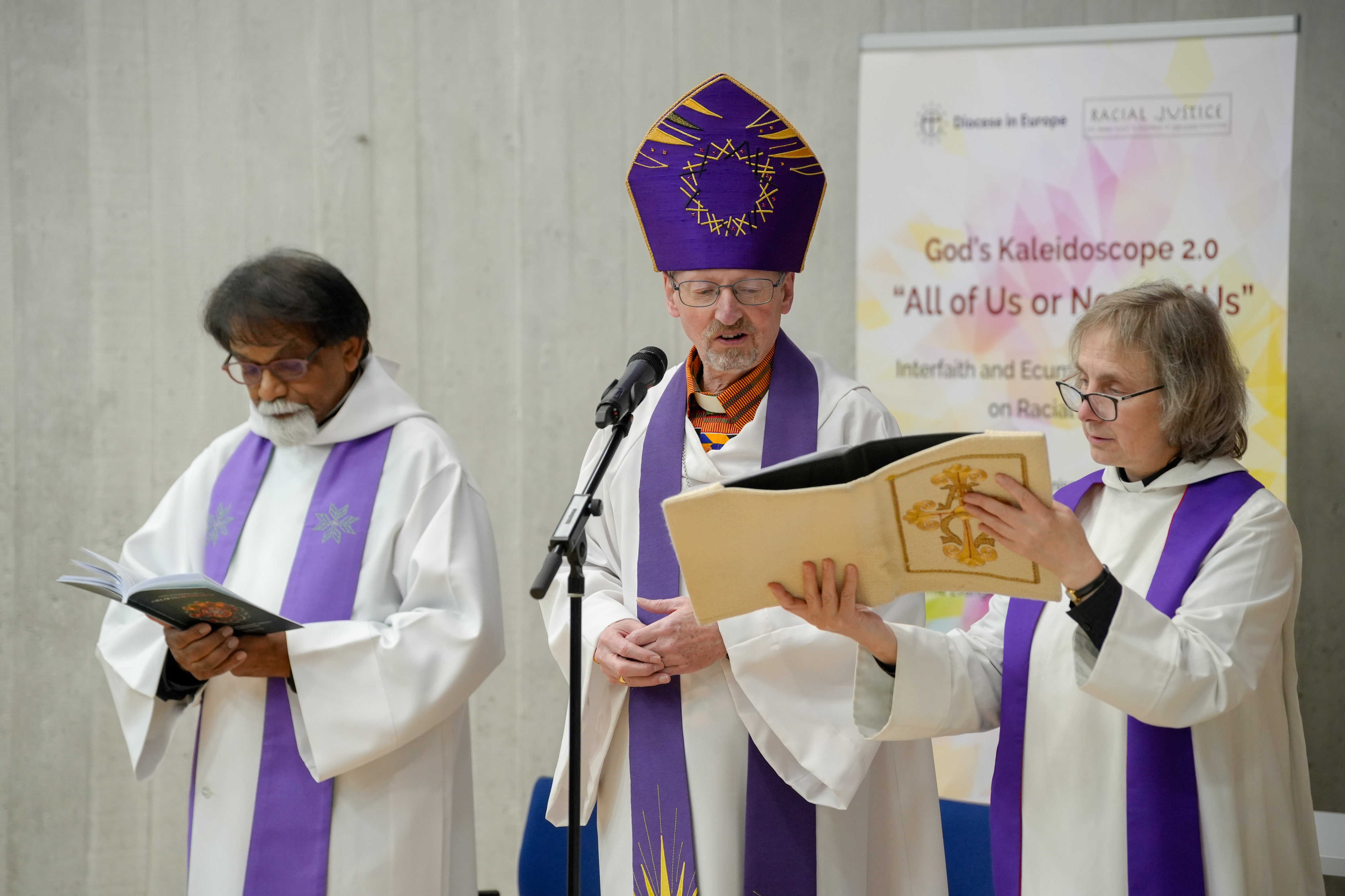 Bishop Robert leading a service