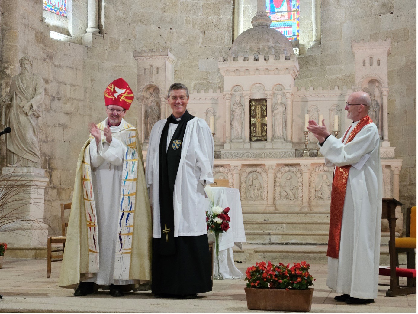 Bishop Robert in a church