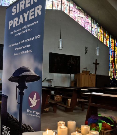 banner and candles