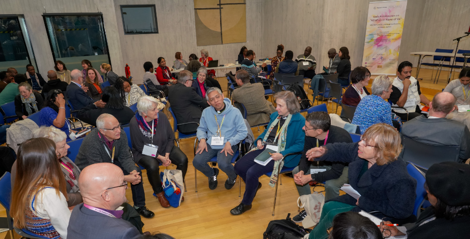 A group of people in discussion