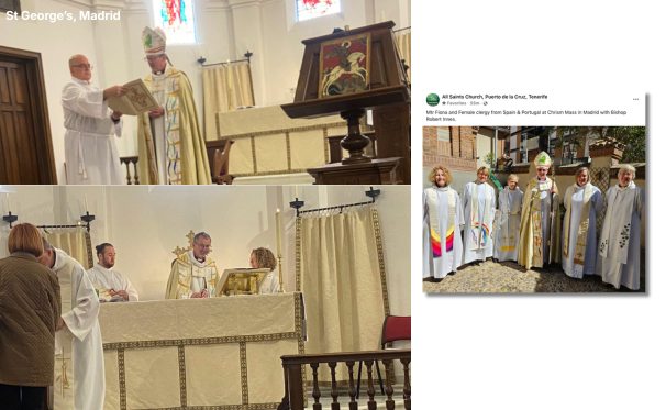 montage of a service from Madrid