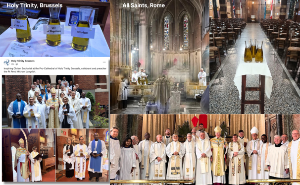 mosaic of images of clergy