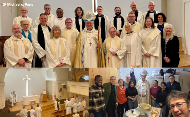mosaic of images of clergy and laity
