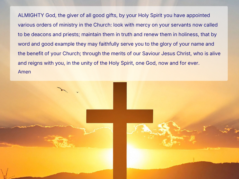 prayer as text on image of cross