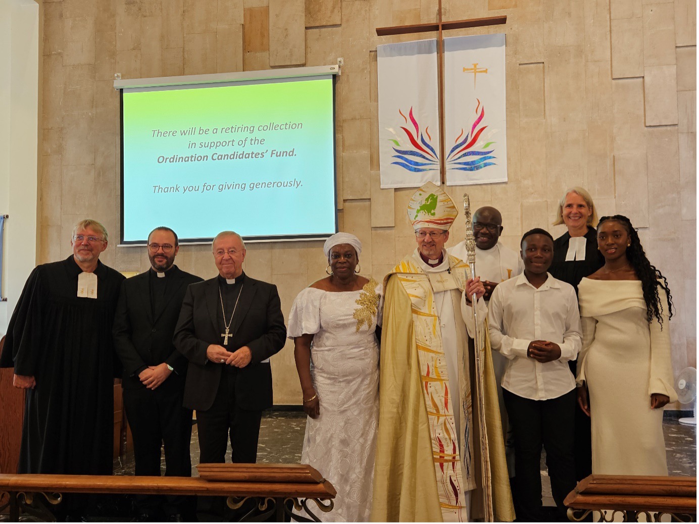 Row of clergy and confirmands in Mallorca
