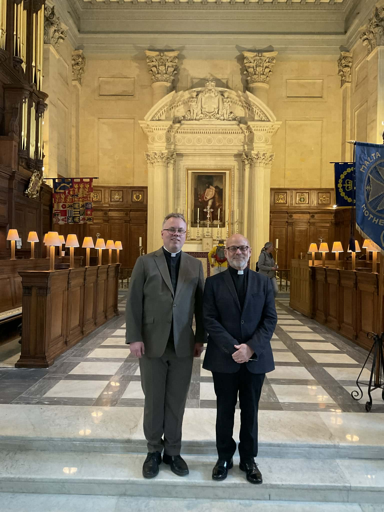 Revd David Wright, chancellor with Tuomas