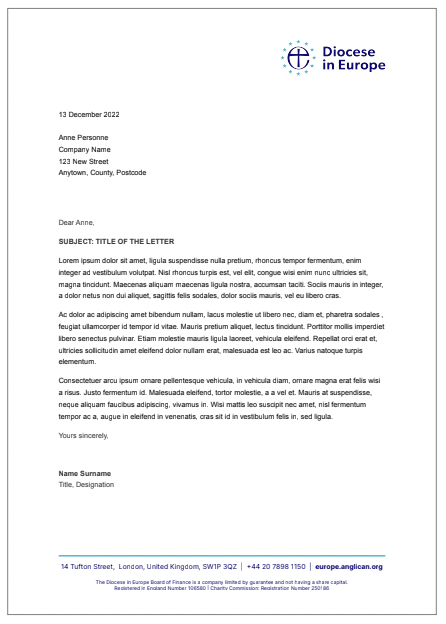 Letterhead template