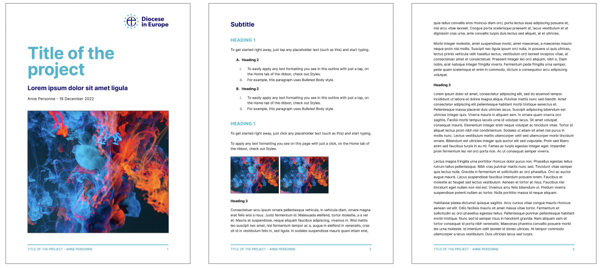 Diocese in Europe Project Template