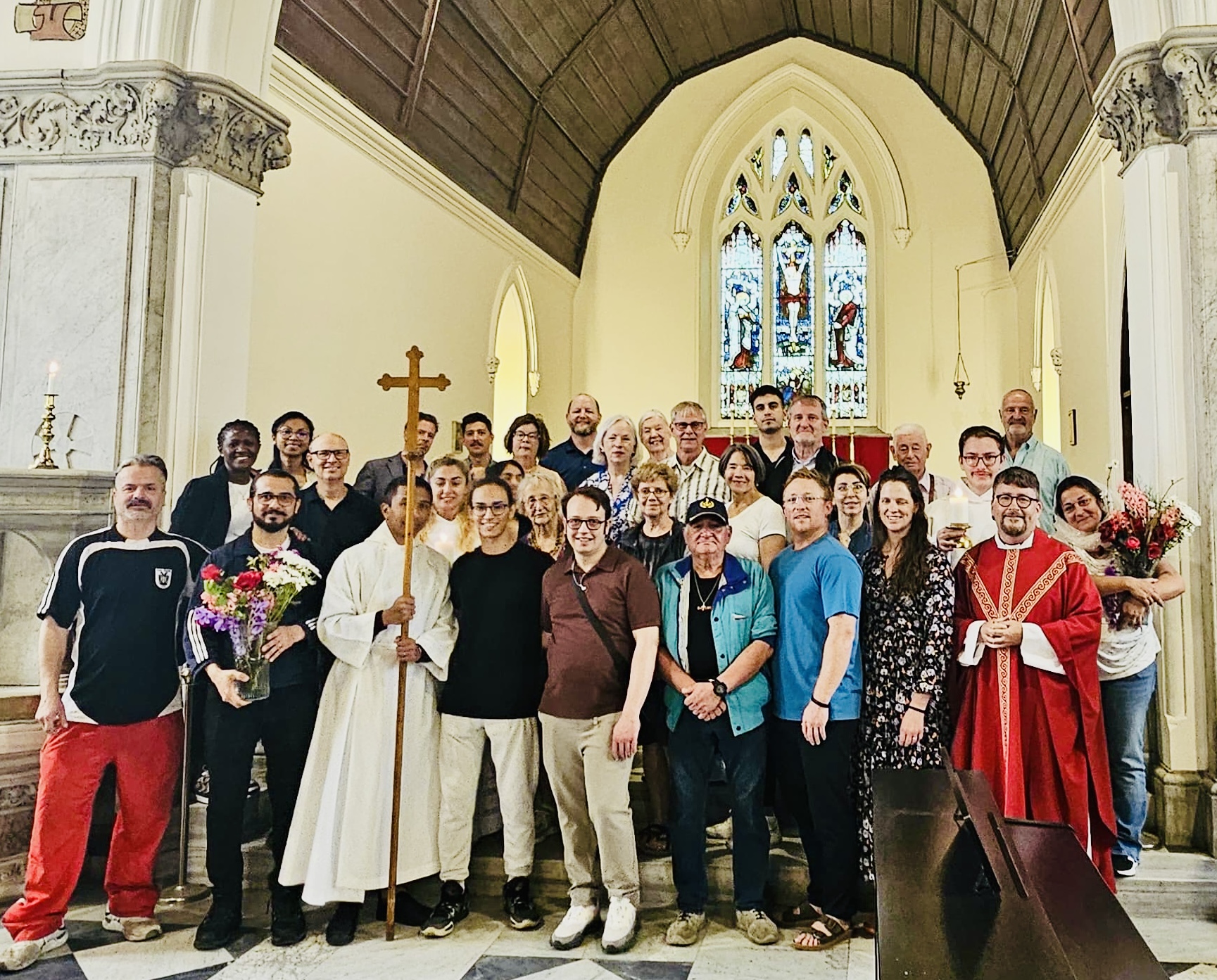 A group of people in a church in Izmir
