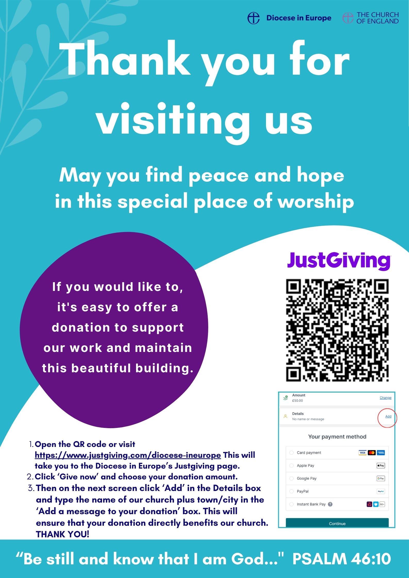 Online giving | Diocese in Europe