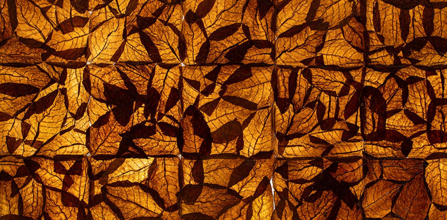 Art made from Tobacco leaves.