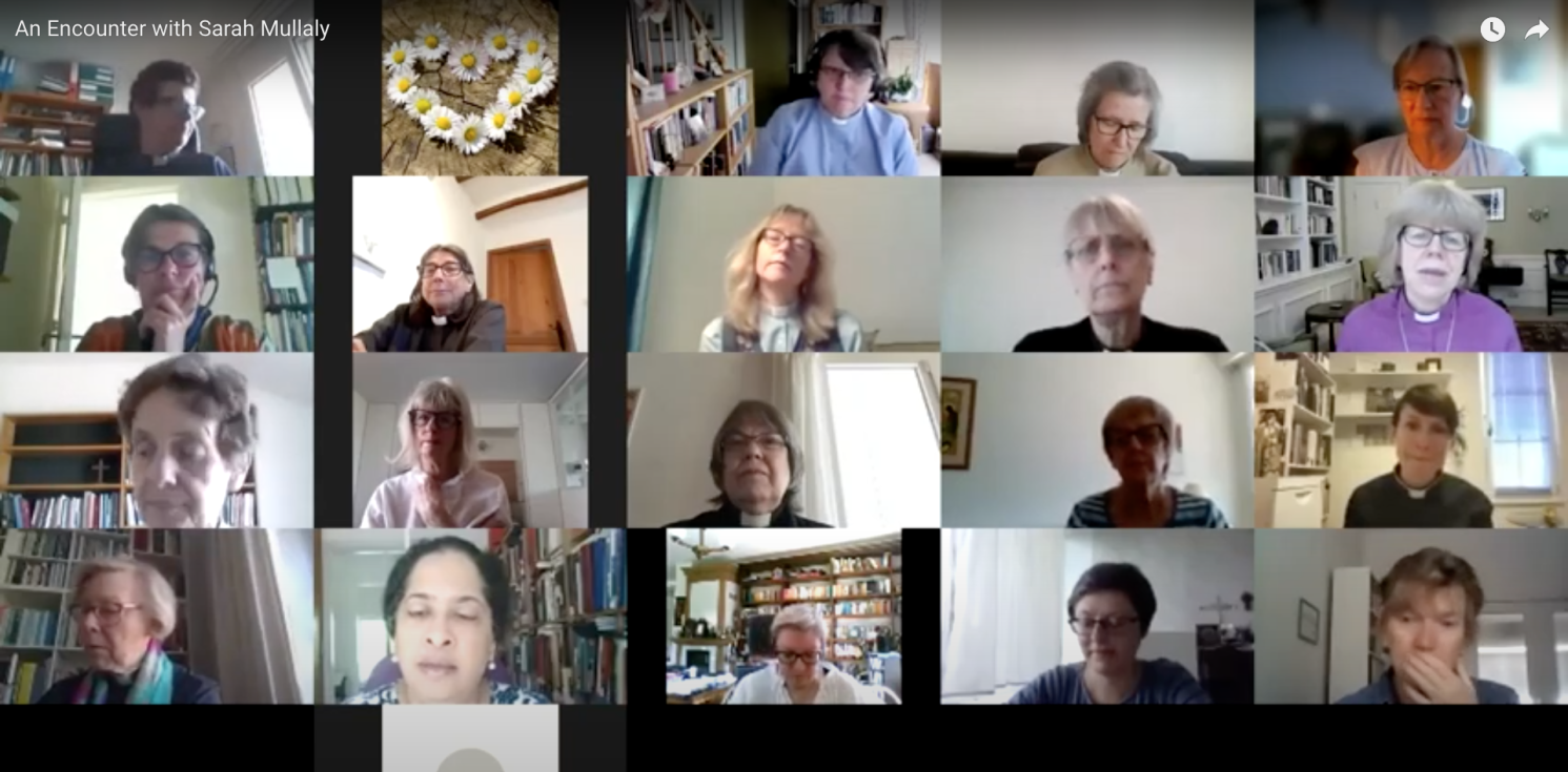A women's ministry video call.