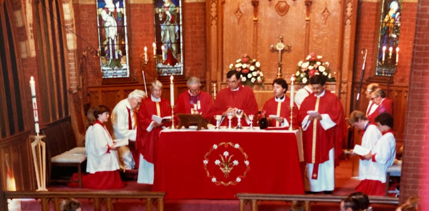 St Jude's Oakville, the concelebration with the Bishop following the ordination, as is the custom in the Canadian Church