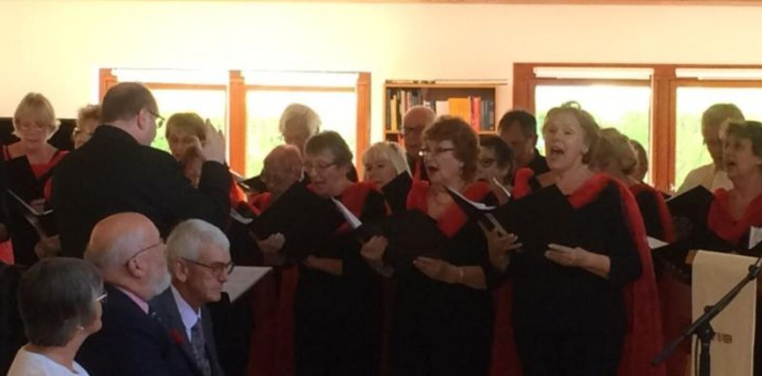 The choir to welcome Father Don Witts and his Wife Doreen.