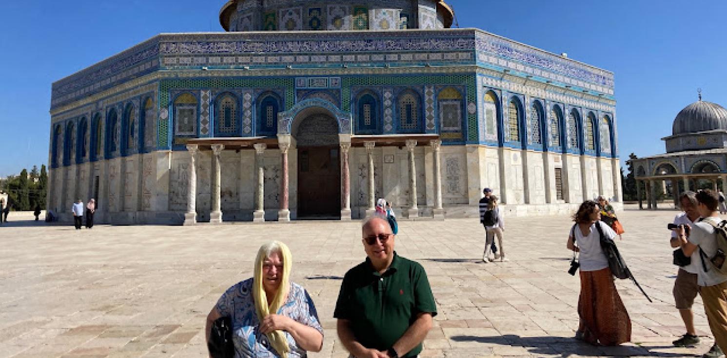 Dr Amos at the Dome of the Rock