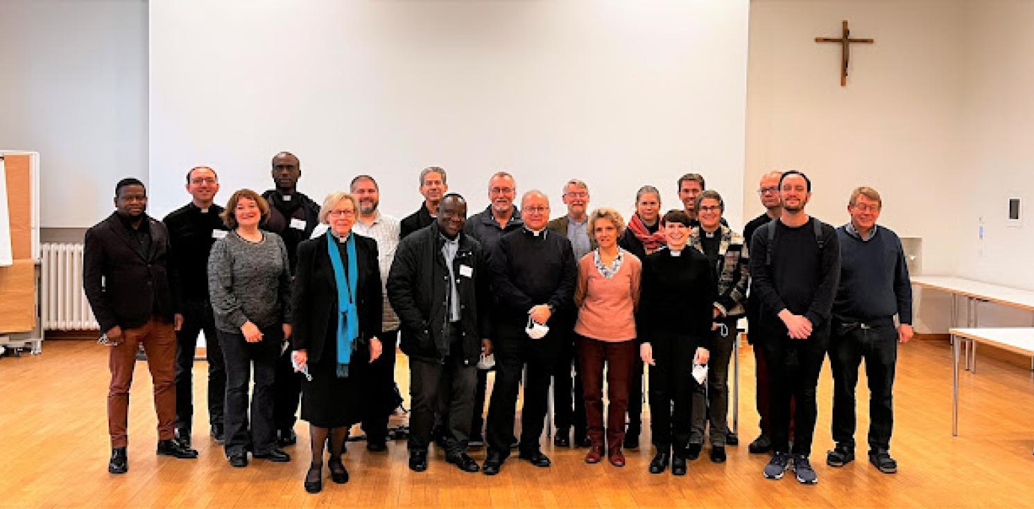 Bishop David with participants of the post ordination programme.