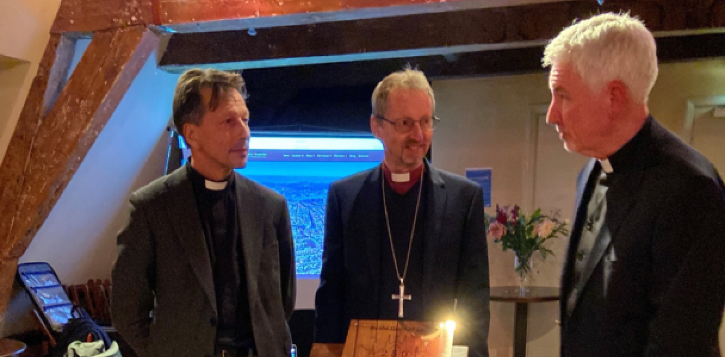 left Clergy Associate The Revd Rik Florentinus, right Interim Minister The Revd. Kerry Buttram